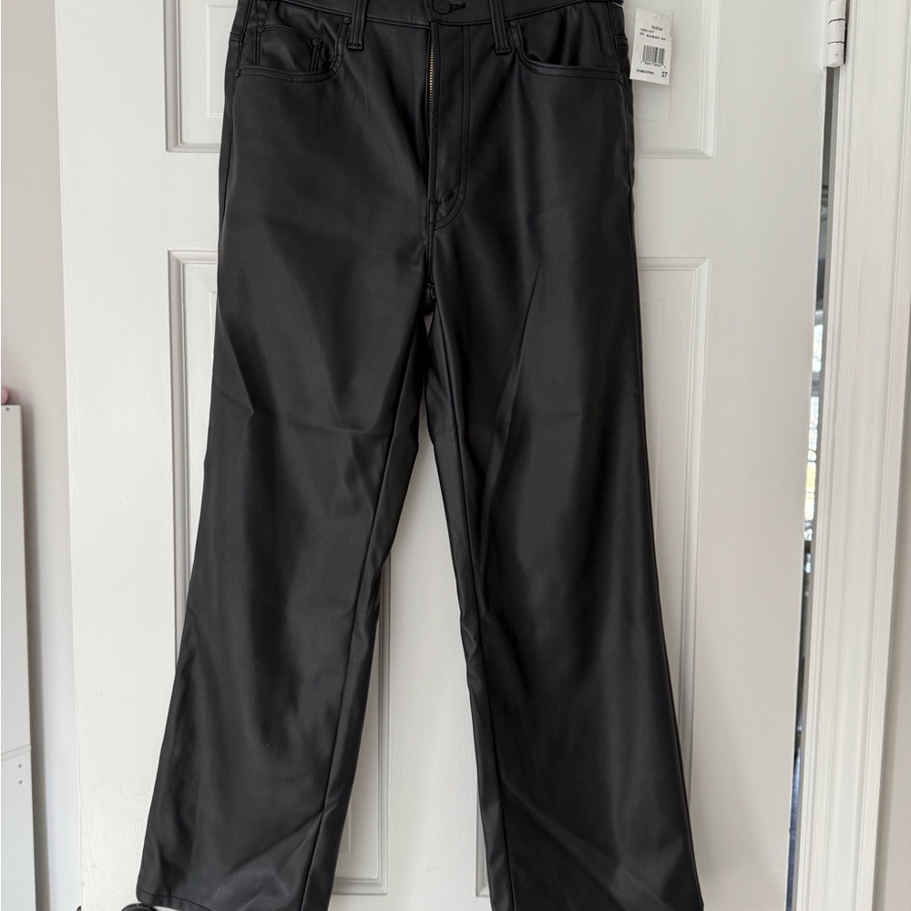 Mother Rambler High Rise Faux Leather Pants Size 27